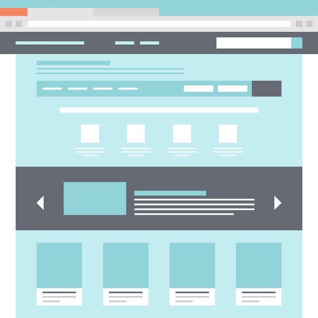 Web template flat vector illustration concept