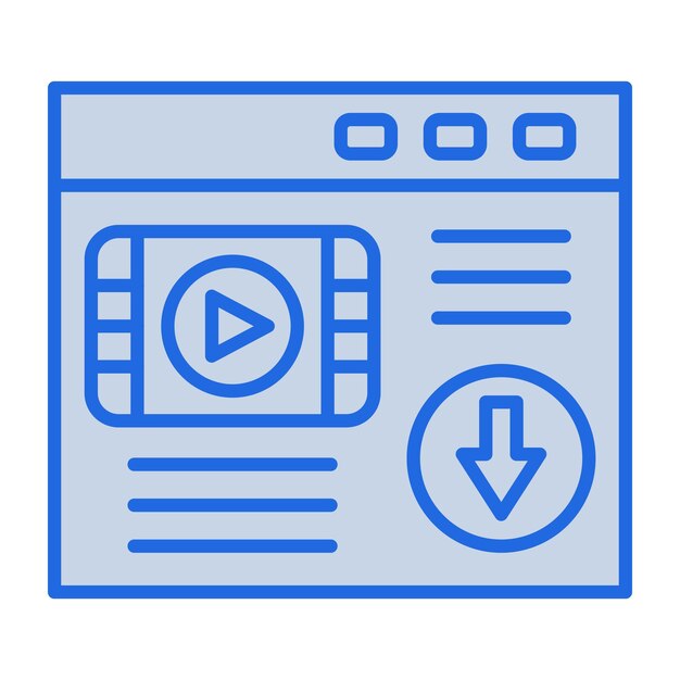 Webpage Download Blue Tone Illustration