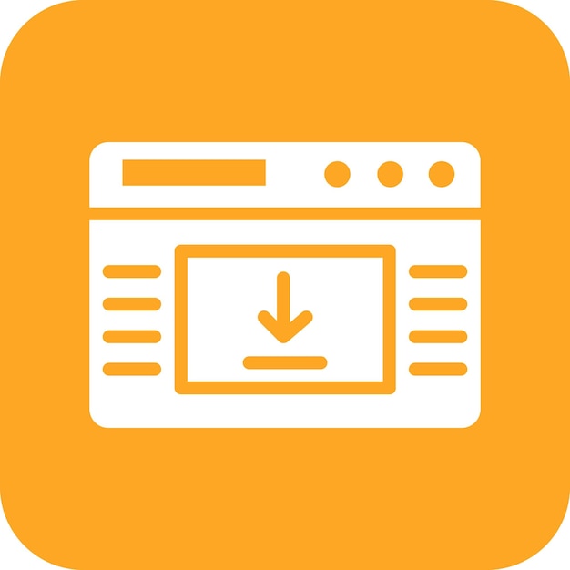 webpage download vector icon illustration of seo and sem iconset