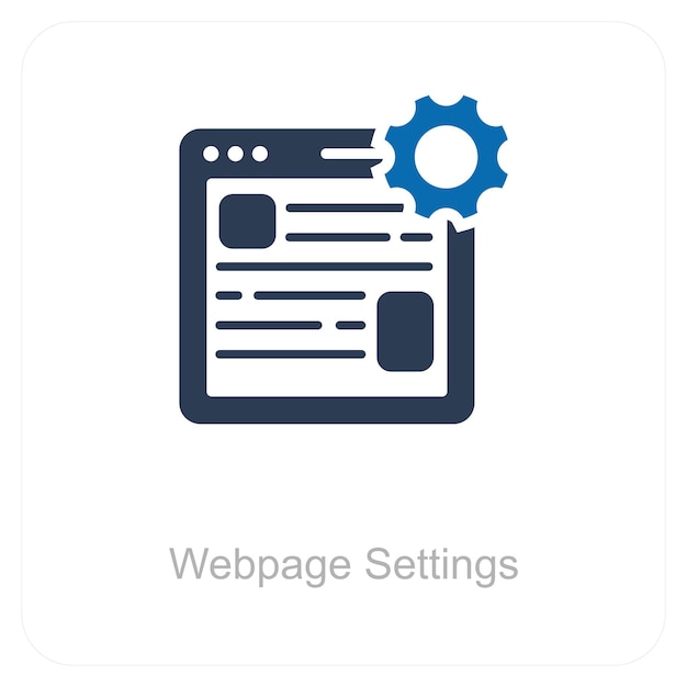 Webpage Settings and icon concept