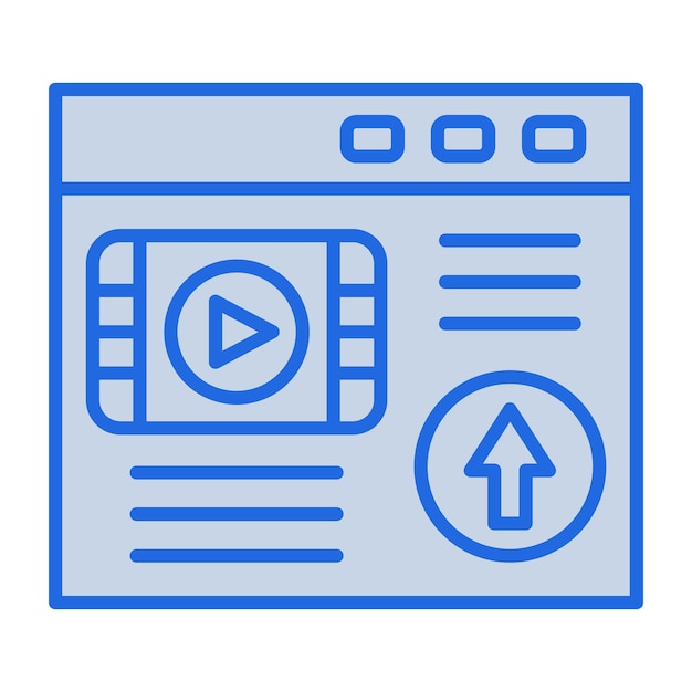 Webpage Upload Blue Tone Illustration