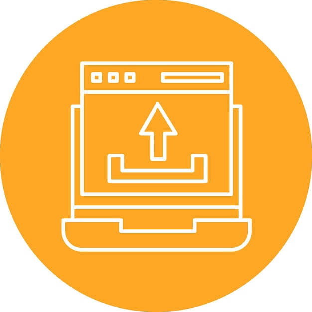 Webpage Upload Vector Illustration Style