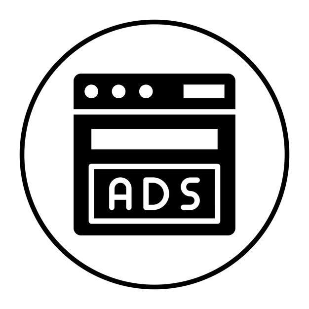 Website Ads Vector Illustration