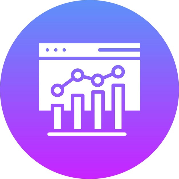 Website Analytics vector icon illustration of Banking and Finance iconset