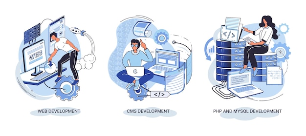 Website architecture concepts metaphor Web development PHP and MySQL CMS interface design software testing Creation digital Software mobile desktop platforms Digital content management system