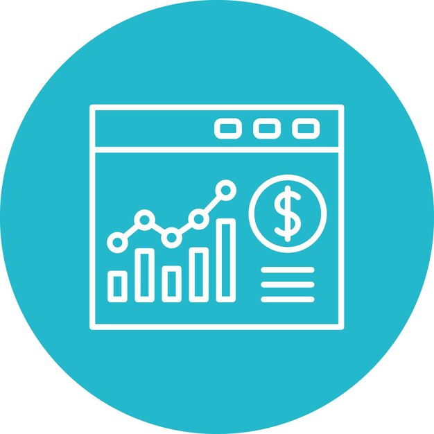 Website Bar Graph icon vector image Can be used for SEO and SEM