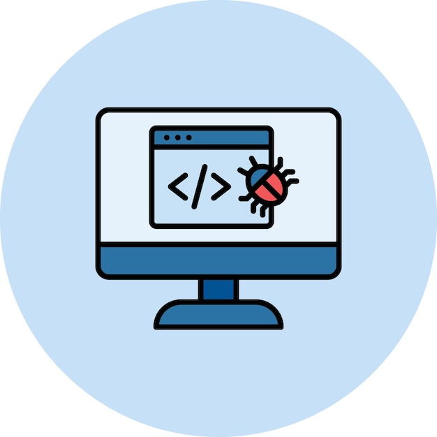 Website Bug Flat Illustration