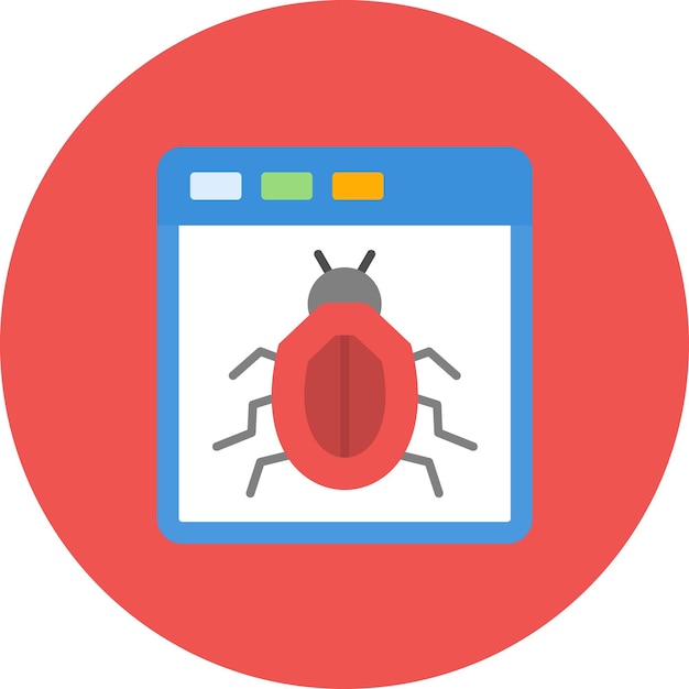 Website Bug Flat Illustration