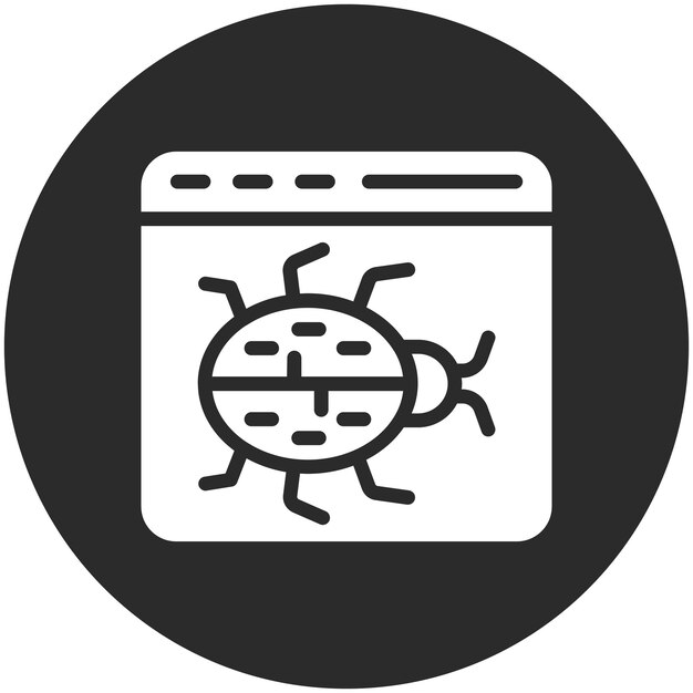 Website Bug Icon vector icon illustration of Networking and Data Sharing iconset