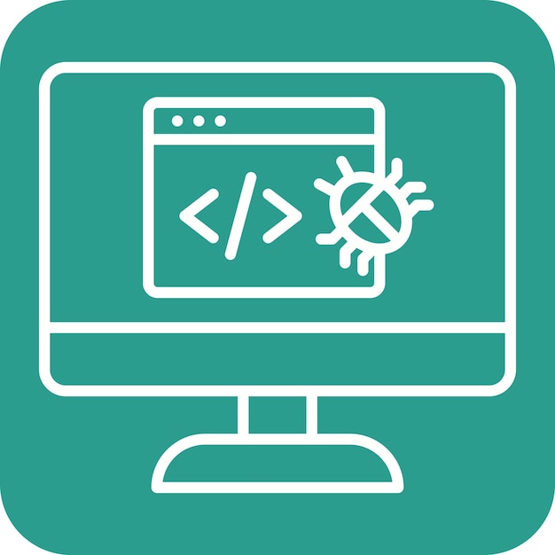 Website Bug icon vector image Can be used for Coding and Development