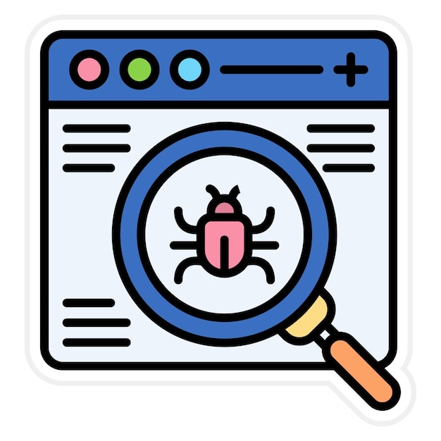 website bug icon vector image can be used for computer programming