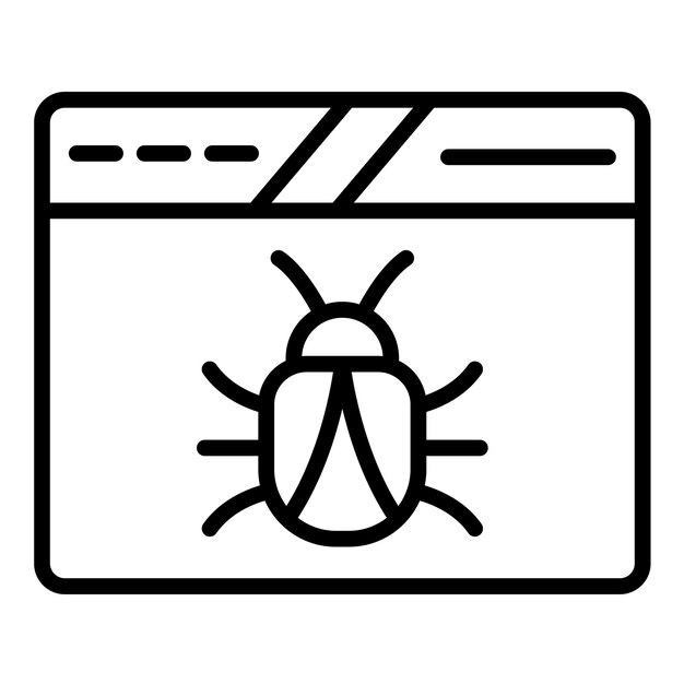 Website Bug Vector Illustration Style