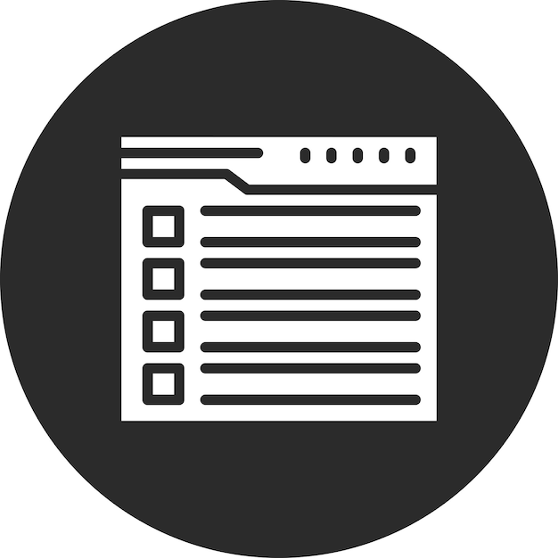 Website Checklist vector icon illustration of Marketing iconset