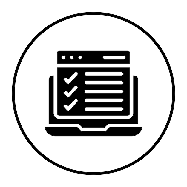 Website Checklist Vector Illustration