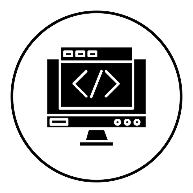Website Coding vector icon Can be used for Coding and Development iconset