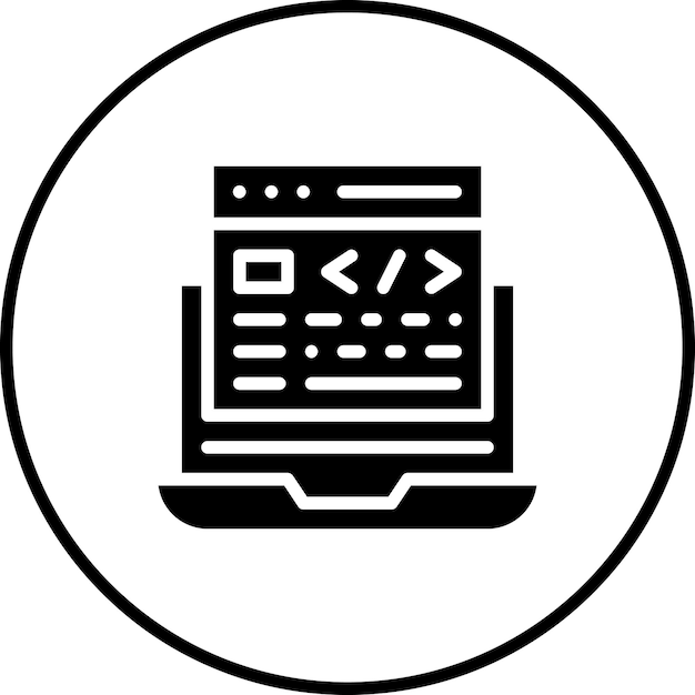Website Coding vector icon illustration of Coding and Development iconset