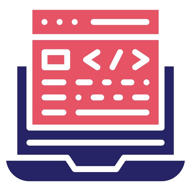 Website Coding vector icon illustration of Coding and Development iconset