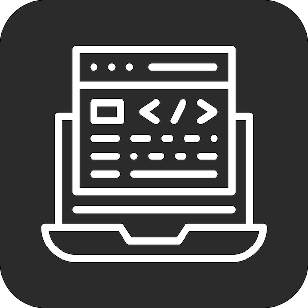 Website Coding vector icon illustration of Coding and Development iconset