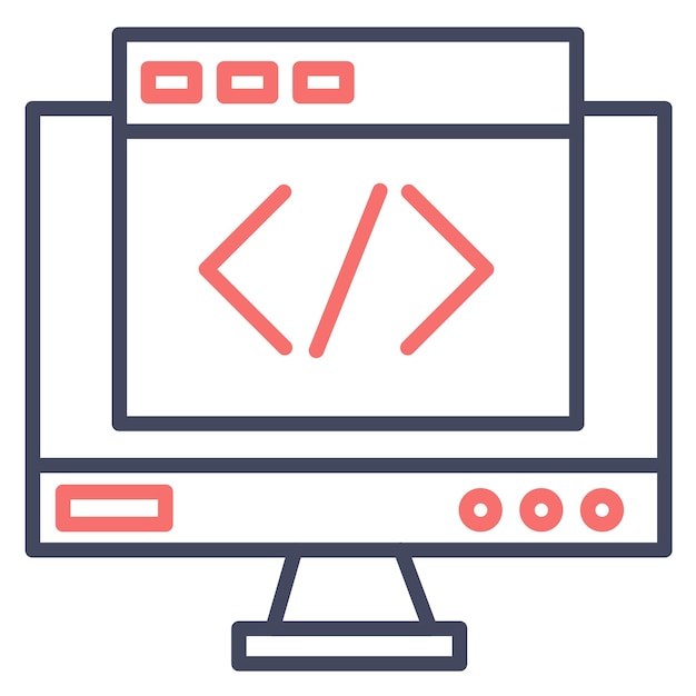 website coding vector illustration style