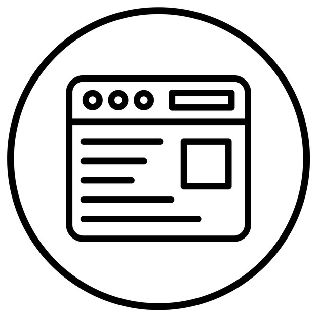 Website Content Vector Icon Design Illustration