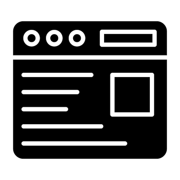 Website Content Vector Icon Design Illustration