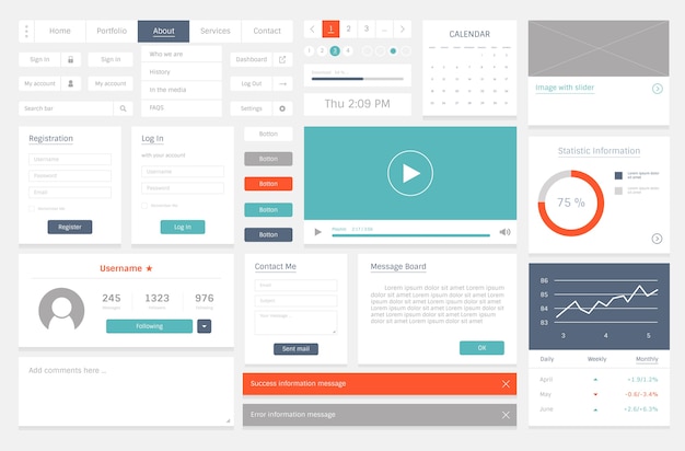 website design template layout illustration