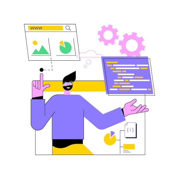 Website development abstract concept vector illustration