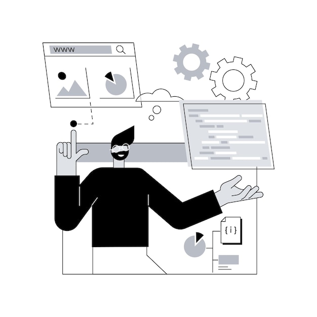 Website development abstract concept vector illustration