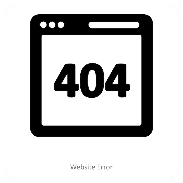 Website Error and internet icon concept