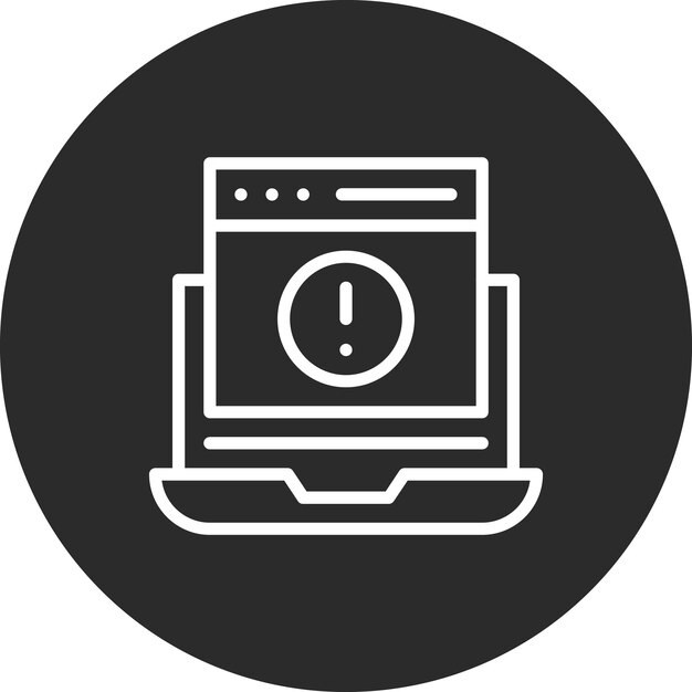 Website Error vector icon illustration of Coding and Development iconset