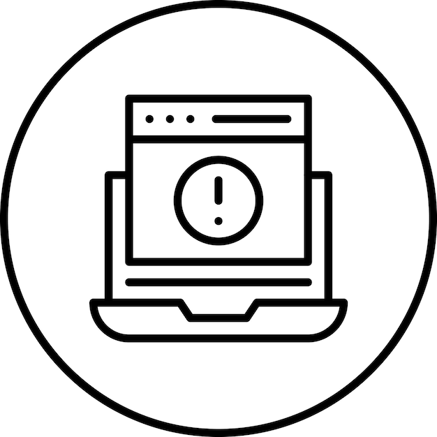 Website Error vector icon illustration of Coding and Development iconset
