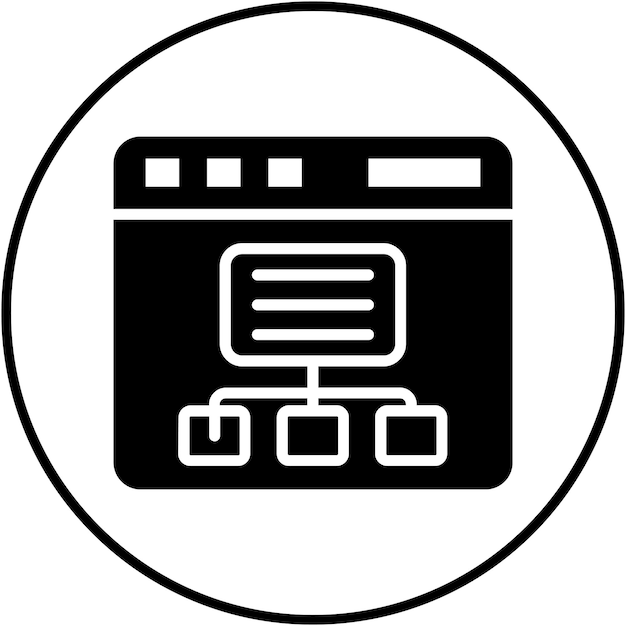 website hierarchy vector icon can be used for computer programming iconset