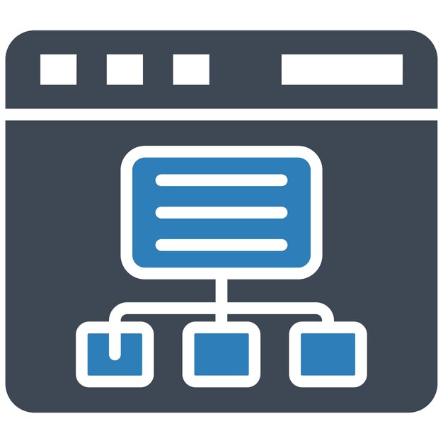 Website Hierarchy Vector Illustration Style