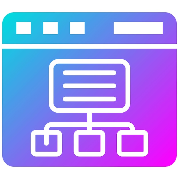 website hierarchy vector illustration style