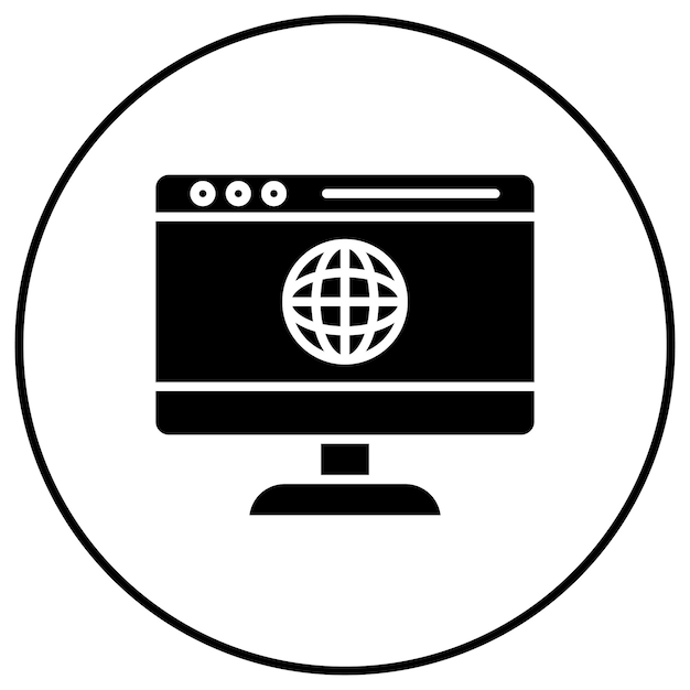Website icon vector image Can be used for Coding and Development
