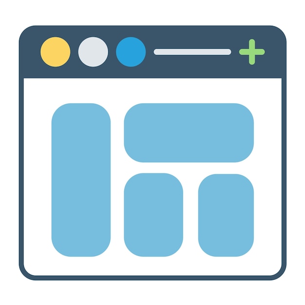 Website Layout Flat Illustration