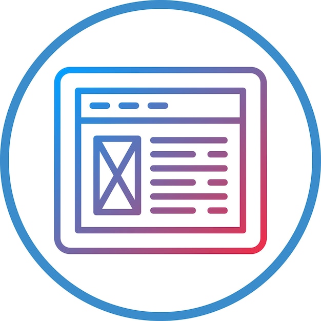 Website Layout Icon Style