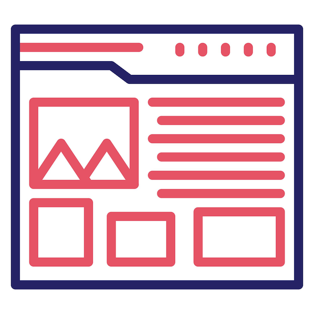 Website Layout vector icon illustration of Marketing iconset