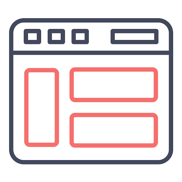 Website Layout Vector Illustration Style