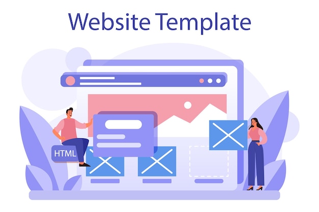 Website prototyping Web page modeling interface development Brainstorming and creative idea concept Isolated flat vector illustration