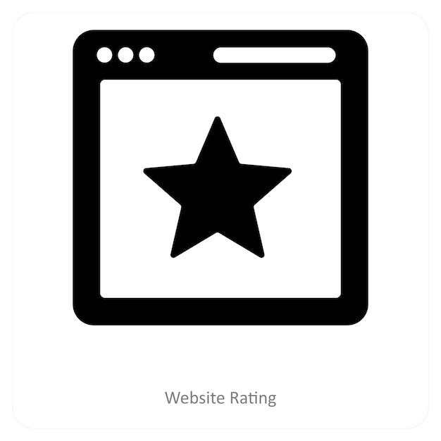 website rating and reviews icon concept