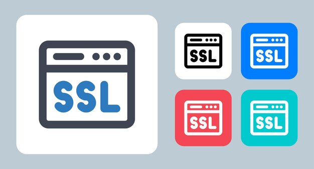 Website Security icon vector illustration line outline icons