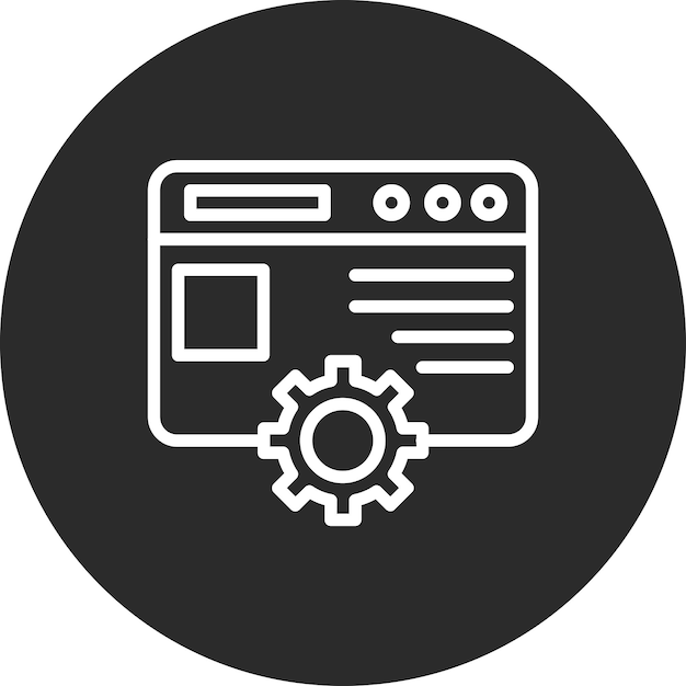 website settings vector icon illustration of seo and sem iconset