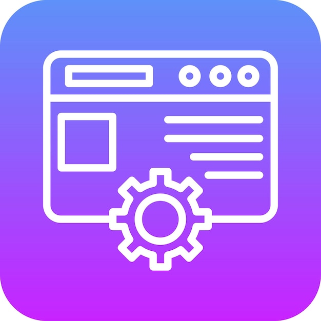 website settings vector icon illustration of seo and sem iconset