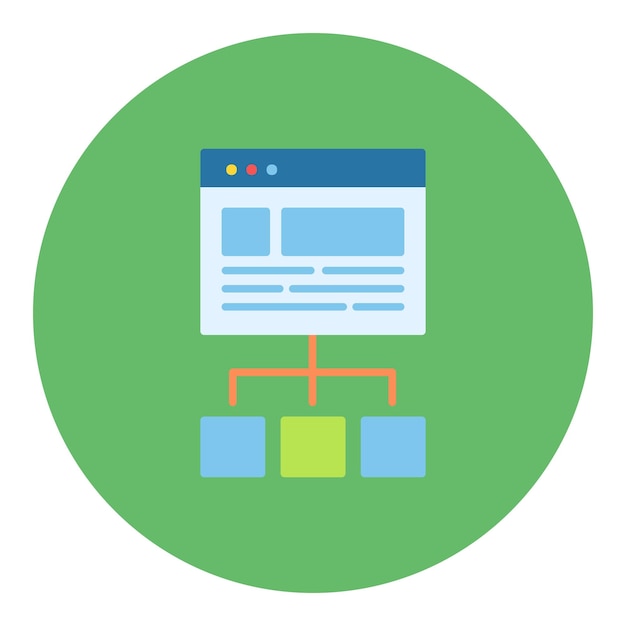 Website Structure Flat Illustration