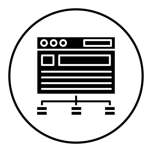 Website Structure vector icon Can be used for Coding and Development iconset