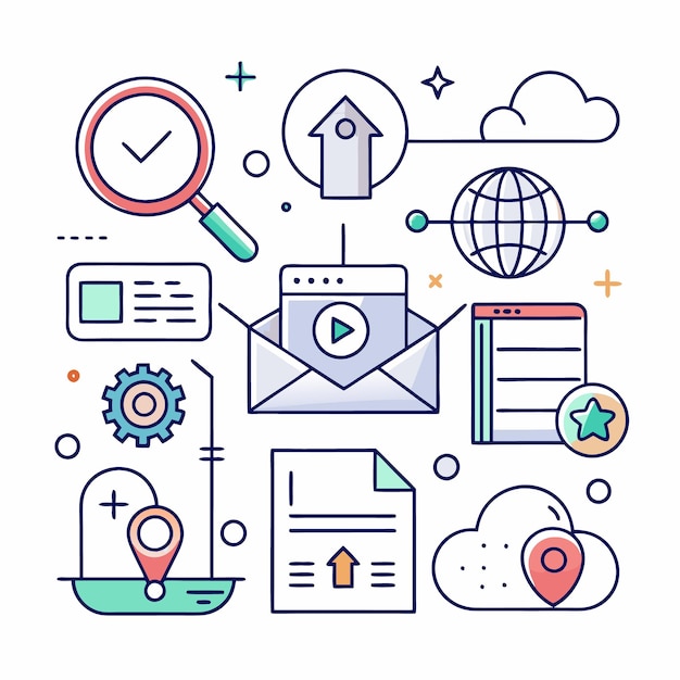 website thin line icons set website symbol web search homepages icon