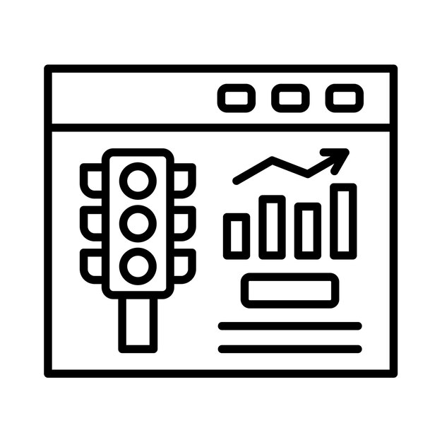 Website Traffic Line Illustration