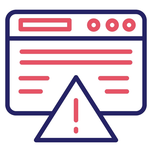 website warning vector icon illustration of seo and sem iconset