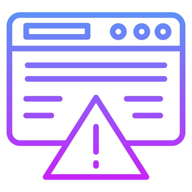 website warning vector icon illustration of seo and sem iconset